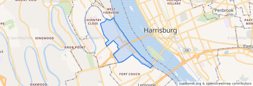 Mapa de ubicacion de Wormleysburg.