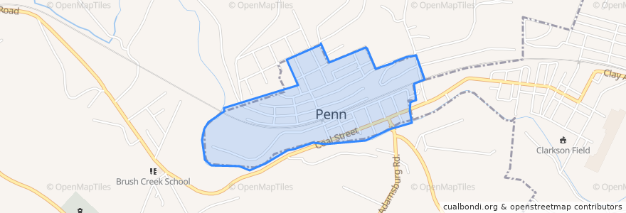Mapa de ubicacion de Penn.