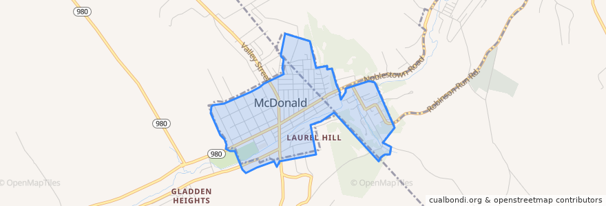 Mapa de ubicacion de McDonald.
