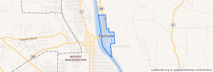 Mapa de ubicacion de Eastvale.