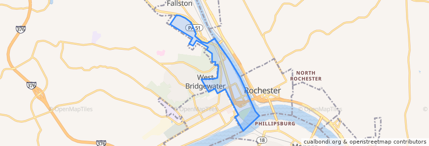 Mapa de ubicacion de Bridgewater.