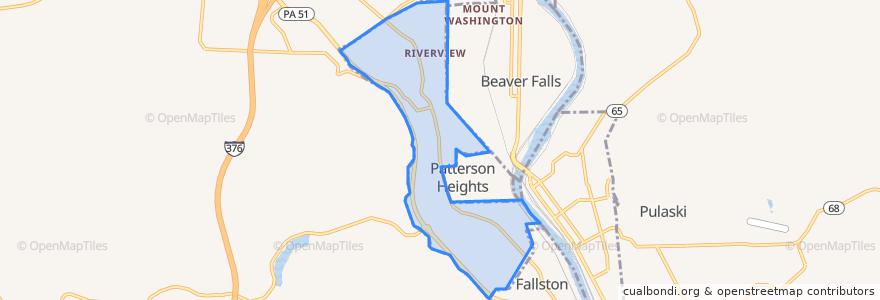Mapa de ubicacion de Patterson Township.