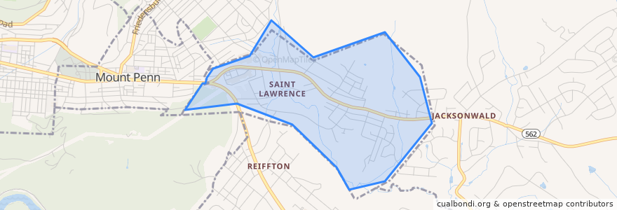 Mapa de ubicacion de St. Lawrence.