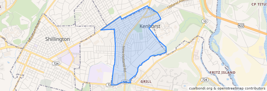 Mapa de ubicacion de Kenhorst.