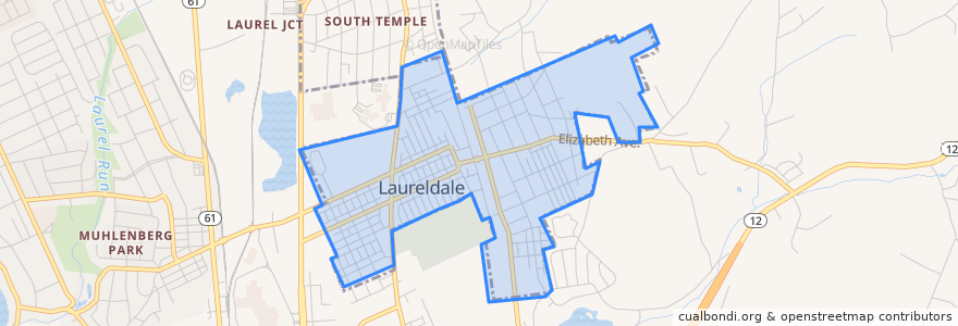 Mapa de ubicacion de Laureldale.