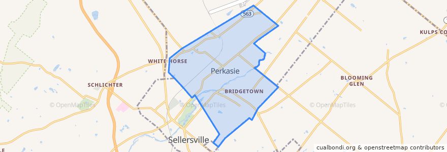 Mapa de ubicacion de Perkasie.