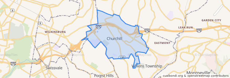 Mapa de ubicacion de Churchill.