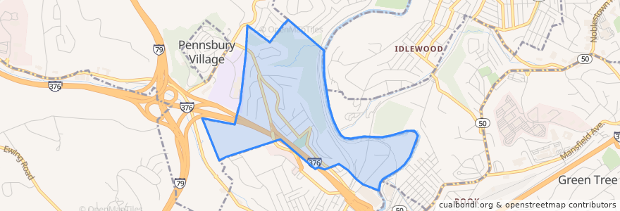 Mapa de ubicacion de Rosslyn Farms.