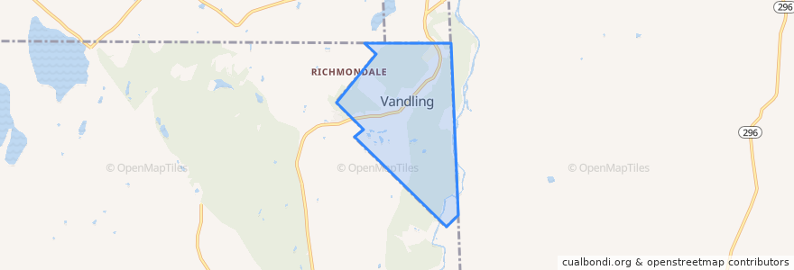 Mapa de ubicacion de Vandling.