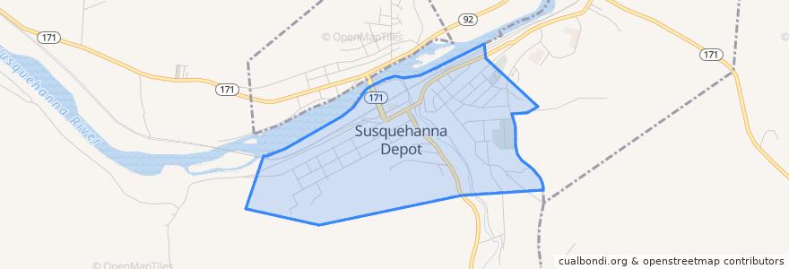Mapa de ubicacion de Susquehanna Depot.