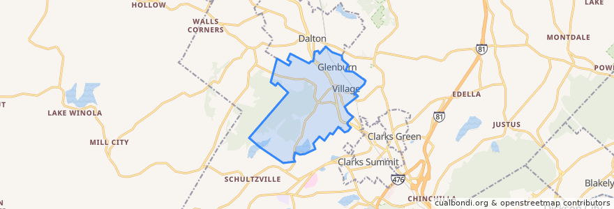 Mapa de ubicacion de Glenburn.