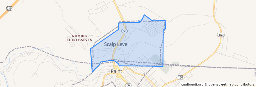 Mapa de ubicacion de Scalp Level.