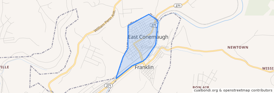 Mapa de ubicacion de East Conemaugh.