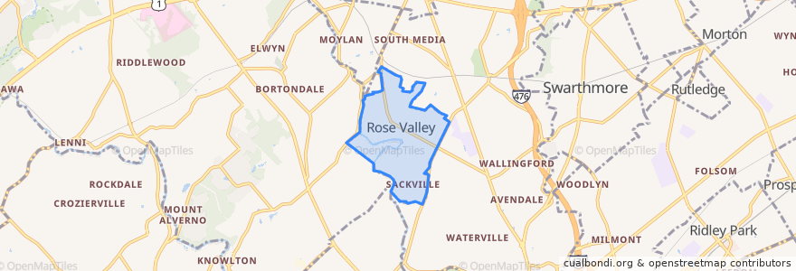 Mapa de ubicacion de Rose Valley.