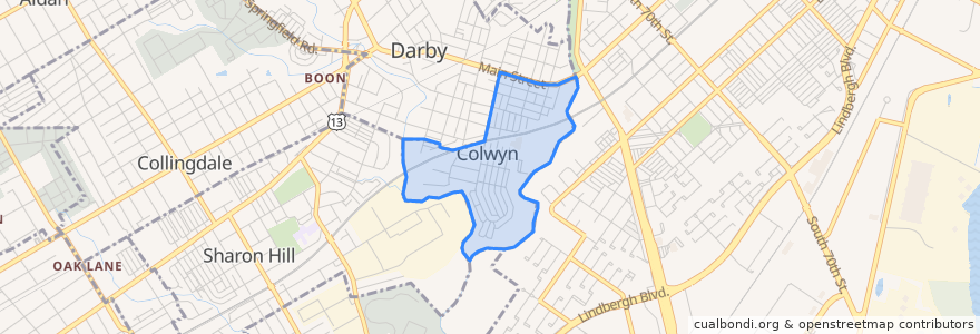 Mapa de ubicacion de Colwyn.