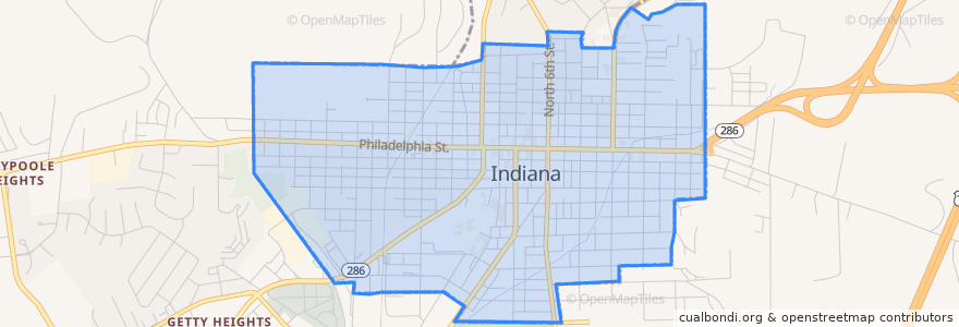 Mapa de ubicacion de Indiana.