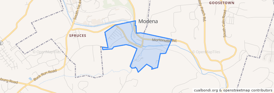 Mapa de ubicacion de Modena.