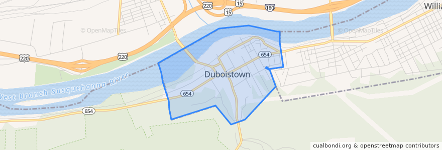 Mapa de ubicacion de Duboistown.