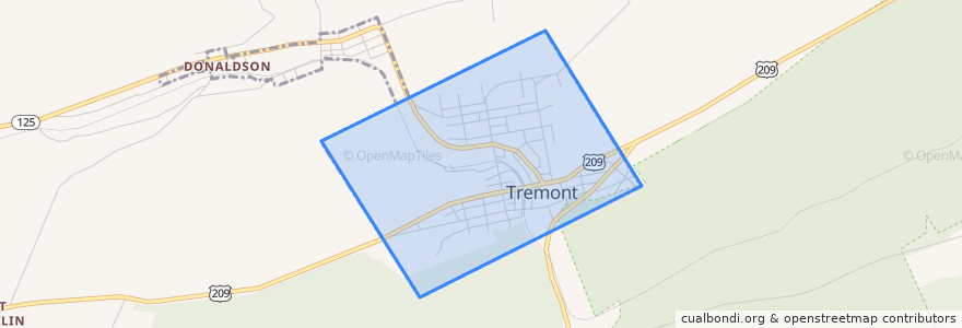 Mapa de ubicacion de Tremont.