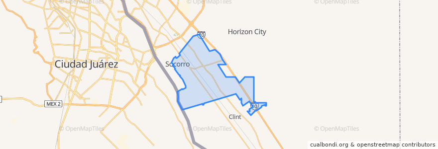 Mapa de ubicacion de Socorro.