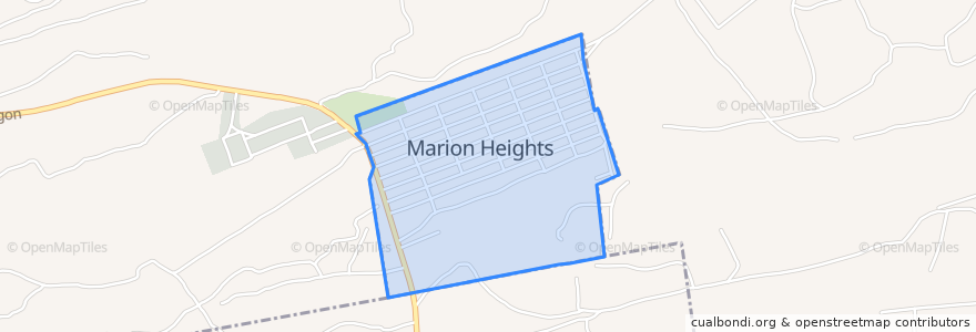 Mapa de ubicacion de Marion Heights.