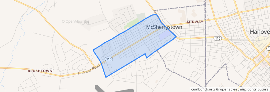 Mapa de ubicacion de McSherrystown.