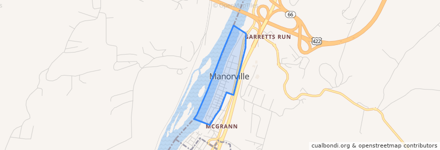 Mapa de ubicacion de Manorville.