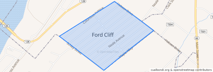 Mapa de ubicacion de Ford Cliff.