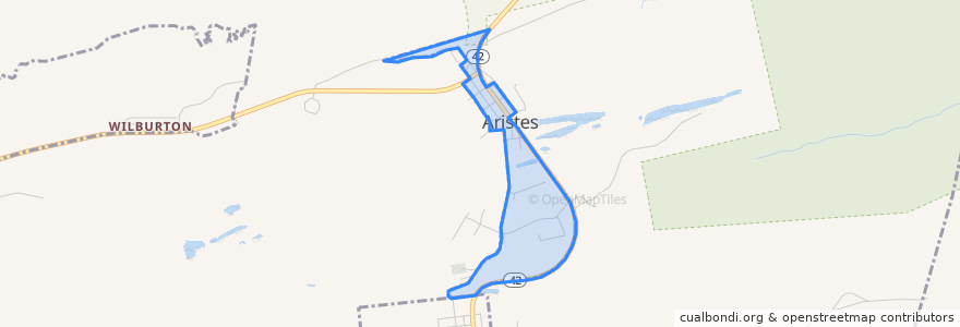 Mapa de ubicacion de Aristes.