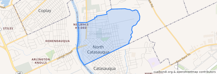 Mapa de ubicacion de North Catasauqua.