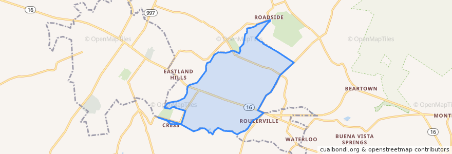 Mapa de ubicacion de Wayne Heights.