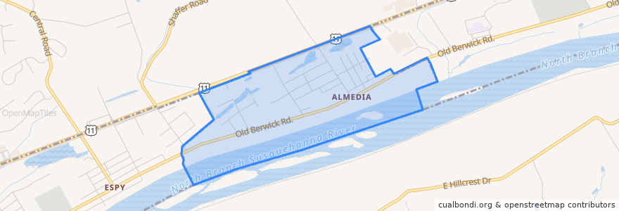 Mapa de ubicacion de Almedia.