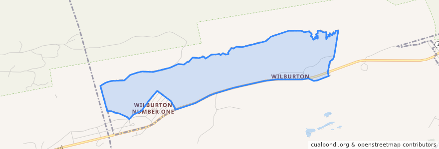 Mapa de ubicacion de Wilburton Number Two.