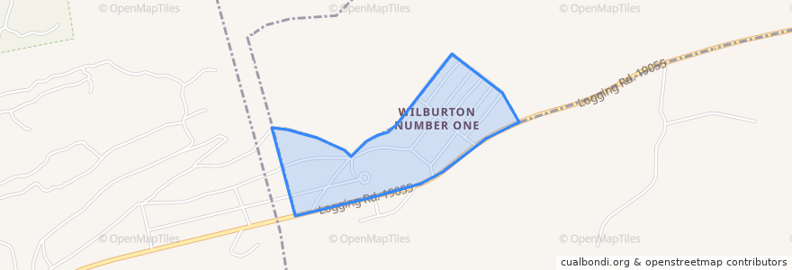 Mapa de ubicacion de Wilburton Number One.