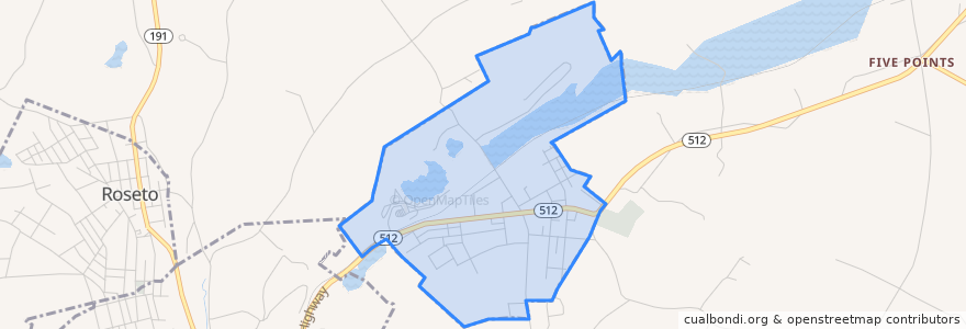 Mapa de ubicacion de East Bangor.