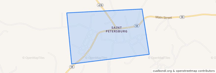 Mapa de ubicacion de St. Petersburg.