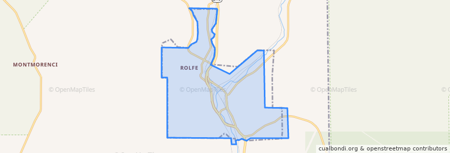 Mapa de ubicacion de Johnsonburg.