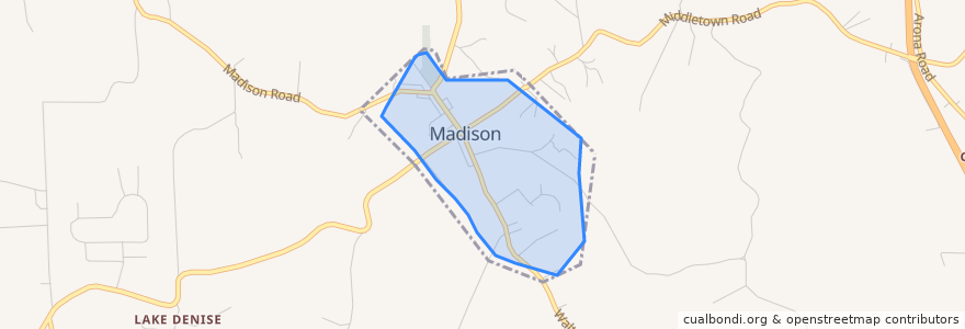 Mapa de ubicacion de Madison.