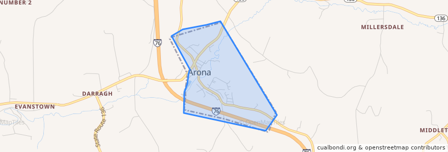 Mapa de ubicacion de Arona.