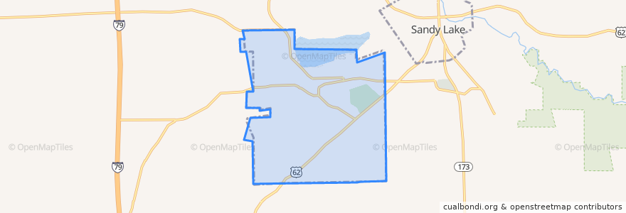 Mapa de ubicacion de Stoneboro.
