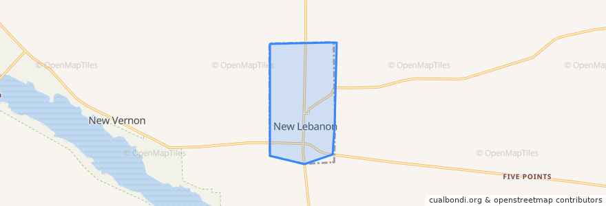 Mapa de ubicacion de New Lebanon.