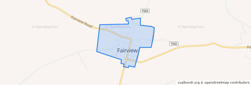 Mapa de ubicacion de Fairview.