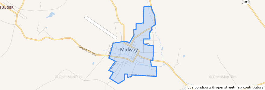 Mapa de ubicacion de Midway.