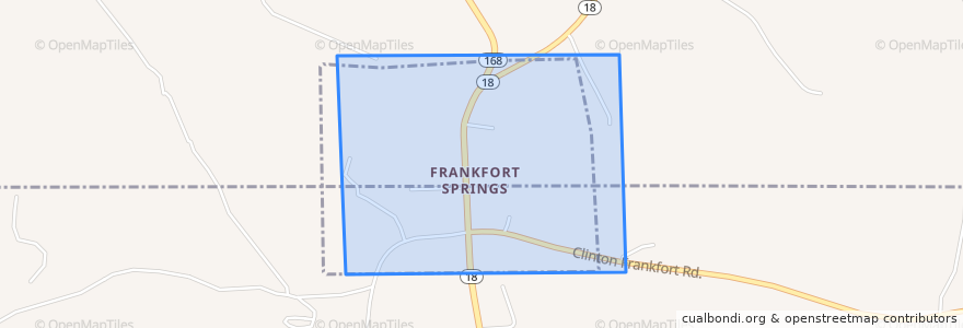 Mapa de ubicacion de Frankfort Springs.