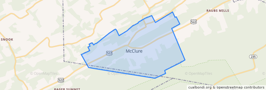 Mapa de ubicacion de McClure.