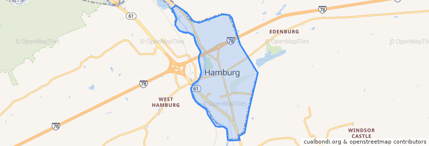 Mapa de ubicacion de Hamburg.