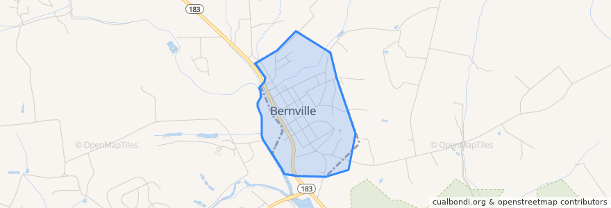 Mapa de ubicacion de Bernville.