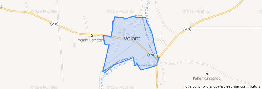 Mapa de ubicacion de Volant.
