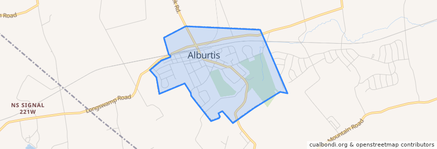 Mapa de ubicacion de Alburtis.