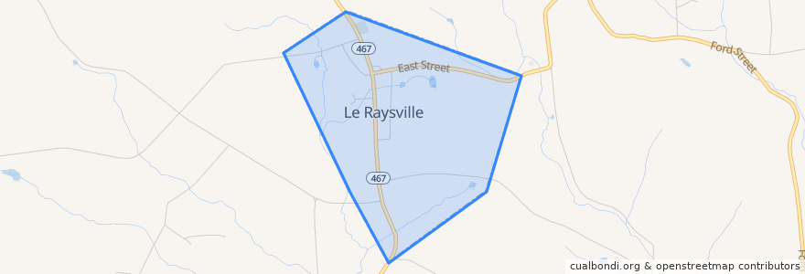 Mapa de ubicacion de Le Raysville.